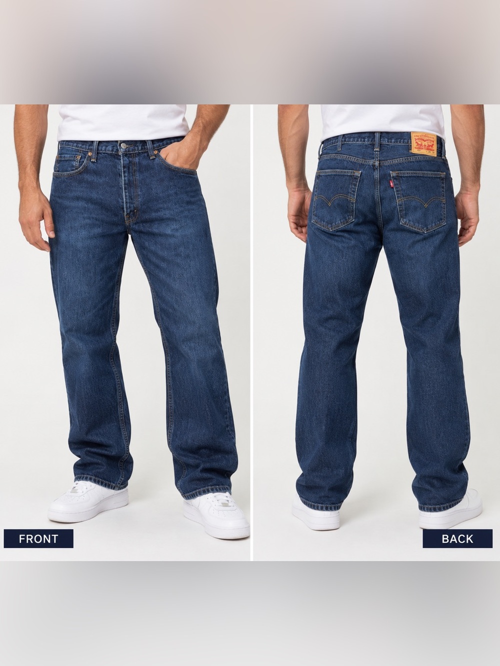 Levi’s 505 Men’s Jeans W38 L32 Regular Fit Straight Leg Dark Blue 100% Cotton